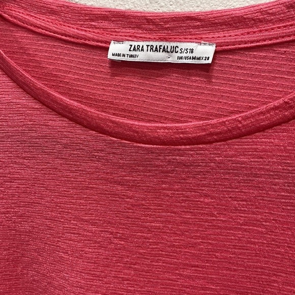 Zara‎ coral long sleeve top - Picture 2 of 8